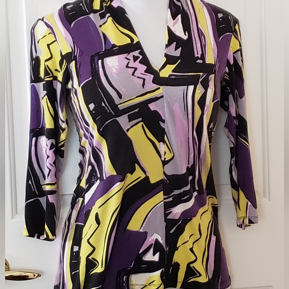 Fabrizio Gianni V neck blouse M - Picture 4 of 11